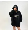 Новинка 2023 года, мужские и женские свитера, модный бренд Essentialsweatshirt 1977, плюшевый свитер с капюшоном, американский стиль High Street Niche Ins Style {category}