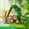 546-547PCS Kerstdroom Windmolenhuis Bouwstenen DIY Poppenhuis Nieuwjaar Halloween Decoratie Bakstenen Voor Kinderen Geschenken R231109