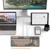 Tastaturen Tastaturen Bluetooth-kompatibel Gaming Tastatur 100 Tasten Mechanische Tastatur 2,4G Personalisierte Tastenkappe Modi Typ-C für Computer laptop R231109