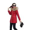 Women's Down Parkas Doudoune femme hiver femme Style coréen longue fermeture éclair manteaux minces grand col de fourrure à capuche rembourré Parka veste femme 231109