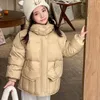 Vestes s épaissir manteau pour filles à capuche doudoune garder au chaud longueur moyenne vêtements enfant fille deux fausses pièces enfants 231109