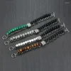 Braccialetti a maglie Occhio di tigre Bracciale con perline Hip Hop in acciaio inossidabile da uomo Nero Steampunk Regali in pietra naturale per accessori maschili