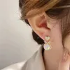 Stud exquis amour coeur Bowknot perle boucles d'oreilles pour les femmes coréennes à la mode cristal imitation perle boucle d'oreille fête bijoux cadeaux 231109