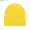 Beanie/Skull Caps Unisex Neon Beanies Bright Winter Hats Knit Cap Women Men's Plain Skullies Orange Green Yellow Black Grey YQ231108