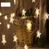 Strings Battery Star LED Icicle Light 3M 5M 10M JUL Sträng Fairy Lights Outdoor Waterproof Room Holiday Pary Decorationed