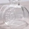Vases Cute Pomegranate Shape Vase Transparent Glass Hydroponic Creative Fruit Cachepot Flower For Home Decoration