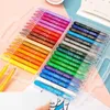 Crayon Enfant Rotatif Lavable Dessin Crayon Ensemble Bébé Salle De Bain Facile Effaçable Huile Pastel Crayons Soyeux Crayon Pastel pour Enfant 12/24/36 Couleur 231108