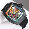 Phan Rm068-01 SUPERCLONE Reloj Diseñador Activo Tourbillon Mecánico Reloj de pulsera Negocios Ocio Rm68 Automático Mecánico Cerámica 713 Montres de luxe