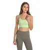 Yoga Outfit Buttery Soft V Back Cut Out Soutien-gorge de sport pour femmes Double bretelles Push Up Entraînement Bras de course Rembourré Gym Cropped Débardeurs