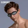 ゴーグルCopozz Men Professional SwimmingGoggles Electroplate Swirm Glasses Anti Fog UV Proteciation Adatiable Adult Swim Eyewear Women P230408