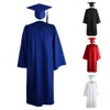 Taufkleider Chic Academic Gown Set Pure Colors Langarm Bachelor Bequemes Academic Gown Set 230408