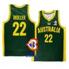 Fiba Patch Australia 13 Sam Froling Baskettröja National 10 Mitch McCarron 7 Thon Maker 23 Keanu Pinder 5 Tyrese Proctor 25 Rhys Vague Green Yellow Jerseys