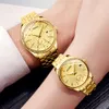 Chenxi moda marka kobiet mężczyzn kwarcowych oglądać zegarek Golden Lovers 'Creative zegarki zegarki hombre