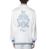 Camicia firmata Casablanca 2023ss Camicia in twill natalizio unisex a contrasto blu bianco minimalista Casablanc