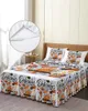 Bed Skirt Food Graffiti Dog Bacon Elastic Fitted Bedspread With Pillowcases Mattress Cover Bedding Set Sheet