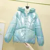 Parkas en duvet pour femmes MEXZT Chic doux hiver chaud épais manteau mode Harajuku coréen court jetable brillant visage veste élégante 231109