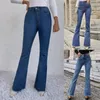 Dames jeans wijd been broek voor vrouwen hoge taille denim lente en herfst jean lange mouw shirts