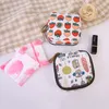 Opbergtassen dame munt portemonnee zakje cosmetische tas draagbare lippenstift beschermende mouw mini oortelefoon zonsopgangen koe print outdoor organizer