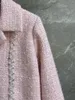 Veste en tricot pour femmes, col à revers, doublure en soie, coupe ample, décontractée, mode automne 2024, 1101