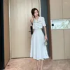Two Piece Dress Insozkdg French Women Small Sweet Wind Hubble-bubble Sleeve Suit Jacket Bust Skirt Tall Waist Set Vintage Blazer Sets