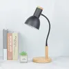 Table Lamps Nordic Wood Lamp For Study Child Basic Flexo LED Desk Bedroom Night Aesthetic Room Decor Bedside Reading Light Nightstand