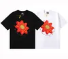 Blanc noir classique designer t-shirt d'été à manches courtes fleur de lotus rouge hommes femmes t-shirt t-shirt vêtements pour hommes