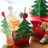 Present Wrap Christmas Tree Packing Box Creative Style Red Candy Cookie Biscuit Paper Year Party Accessory