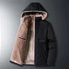 メンズダウンパーカスニードルズノー冬のメンジャケットコート取り外し可能な帽子温水防水防止装置長い231108
