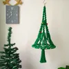 Tapisseries Boho décor de noël Art mural macramé tissé décor de vacances de noël tenture murale macramé arbre de noël décoration de chambre d'enfant 231109