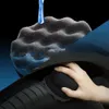브러시 세차 세척 검은 타이어 청소 도구 자동차 청소 타이어 왁싱 스폰지 자동차 액세서리
