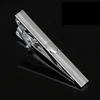 MENS TIE CLIP Luxury Fashion Metal Stripe Tone Bar Smycken för män Släpplås Suit Tie Present Silvery Color Accessories