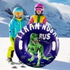 Sledding Foldable Skiing Snow Sleigh Snow Tube Inflatable Cold-resistant Ski Circle Kids Adult Ski Ring Skiing Thickened Sled With Handle 231109