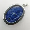 Collane con ciondolo Gioielli ovali con perle brasiliane di sodalite per regalo donna S934