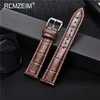 Titta på band Calfskin Leather Watch Strap 18mm 20mm 22mm 24mm Watchband For Women Men Watch Accessories Solid Black Brown 231109