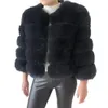 Kadın Kürk Faux Fur Lisa Colly Yüksek Taklit Uzun Kollu Kısa Tilki Kürk Ceket Sıcak Kış Giyim Sahası Sahte Kürk Matap Palto Kürkler Ceket 231109