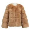 Kadın Kürk Faux Fur Lisa Colly Yüksek Taklit Uzun Kollu Kısa Tilki Kürk Ceket Sıcak Kış Giyim Sahası Sahte Kürk Matap Palto Kürkler Ceket 231109
