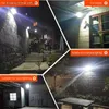 Solväggsbelysningar 100/65/40/30/20W LED Solar Light Outdoor Remote Control IP67 Vattentät för trädgårdslandskap Spotlight Solar Wall Flood Lamp Q231113