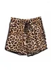 Damen Shorts VIIANLES Leopard bedruckte Damen Sommer Casual Lanyard Design S-XXL Damen hochwertige elastische Sexualität Minipants