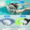 Goggles Kids Swimming Clear Vision No Leaking Anti-fog 100% UV Protection Anti-glare Free and Comfortable for 6-14 Years Boys Girls P230408