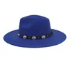 Brede rand hoeden emmer grote klassieke mannen Fedora hoed unisex 95cm Britse platte vilt vrouwen riem jazz winter herfst retro trilby 231109