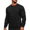 남성용 T 셔츠 2286 미국 스타일의 고품질 겨울 가을 패션 바닥 기본 티셔츠 두꺼운 따뜻한 단색 간단한 느슨한 캐주얼 탑