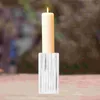 Świece 3PCS Wedding Holder Romantic Glass Candlestick Tealight Party Favor