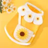 Dog Apparel 2023 Spring And Summer Thin Puppy Vest Two-legged T-shirt Petal Collar Satchel Bag Cat Pet Clothes