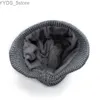 Beanie/Skull Caps New Men Winter Hat Add Fleece Warm Earflap Cap Stylish Soft Beanie Hat For Male Outdoor Thicken Ski Sports Knitted Hat YQ231108