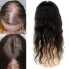 Natural wavy Silk Top Base human hair topper for Women 15x16 CM Long European body Wave Virgin remy Hair women Toupee Breathable Hair Piece for Thinning Hair