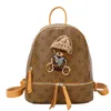 2024 New Designer women's crossbody shoulder red hat bear old flower chest large capacity backpack bag