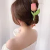 Klipy do włosów 2023 Korea Summer Fashion Tulip Sunflower Clip dla kobiet Temperament All-Match Back of the Head Accessories