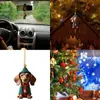 Decorazioni natalizie 7 pezzi Divertente bassotto Calza di Natale Ciondolo Giocoso ornamenti per cani per albero di Natale Ciondolo appeso R7UB 231109