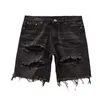 Heren Shorts Kakan - Zomer Distressed Denim Voor Mannen Koreaanse Jeugd Slim Fit Kleine Been Kwart Broek Jeans K58-DK322