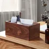 Tissue Boxes Napkins Amgo Walnut Box Table Napkin Dispenser Wood Paper Holder DecorativeHome Office el 231108